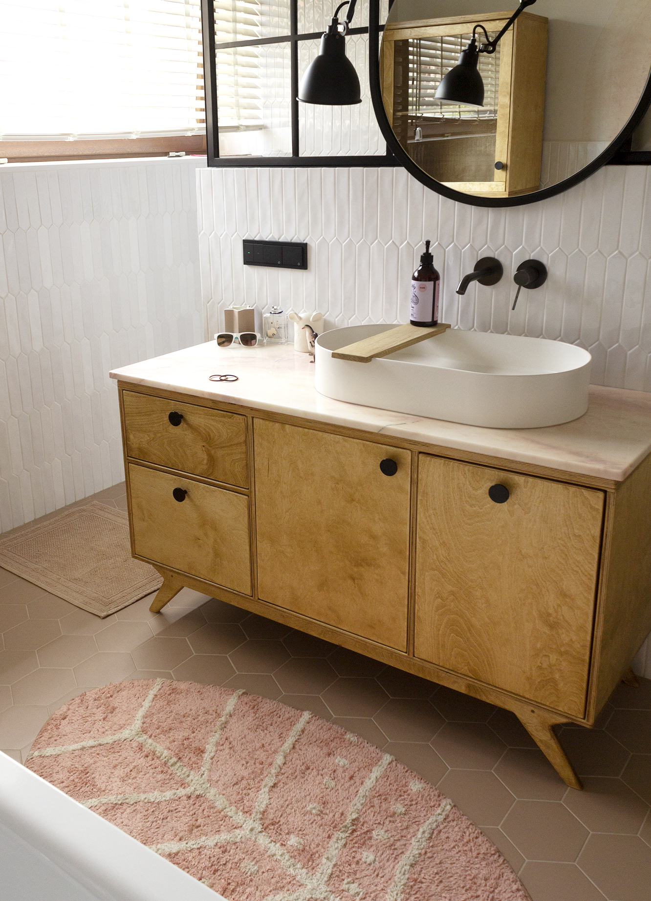 komoda pod umywalkę sink cabinet chest of drawers plywood sklejka