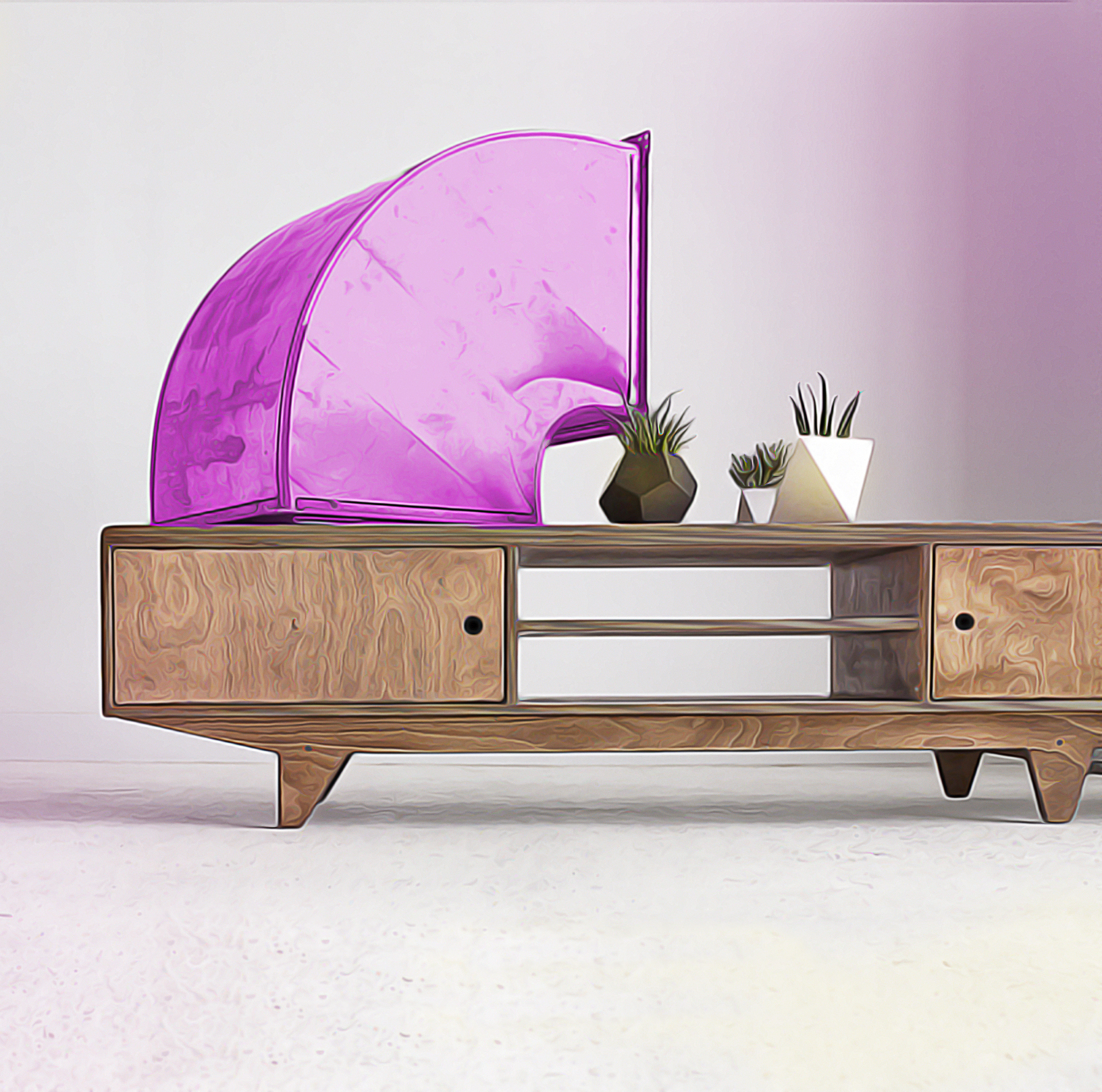 plywood oak wood tv unit cabinet sklejka szafka rtv drewniana dębowa